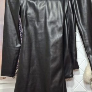 شلوار دمپا چرم جلو چاک دار