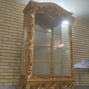 بوفه چوبی طلایی