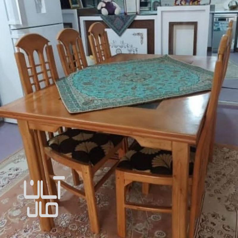 میز ناهار خوری ۶ نفره چوبی