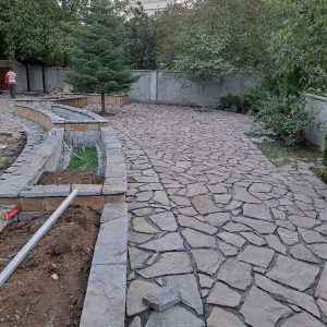 اجرای  سنگ لاشه  سنگ  مالون سنگ کوهی