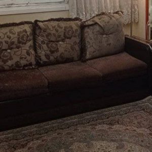 مبل هفت نفره پارچه مخملی با میز