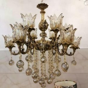 لوستر برنزی شش شاخه
