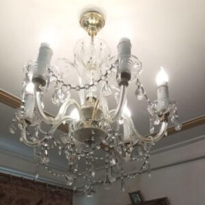 لوستر شش شاخه بلوری