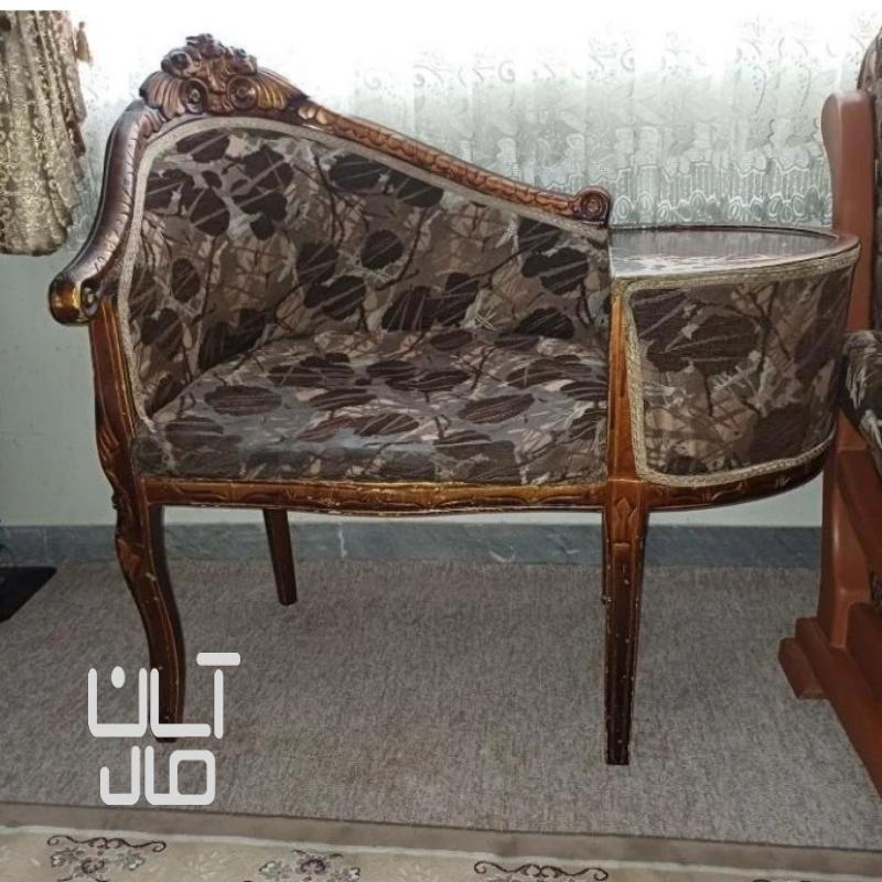 میز تلفن چوبی