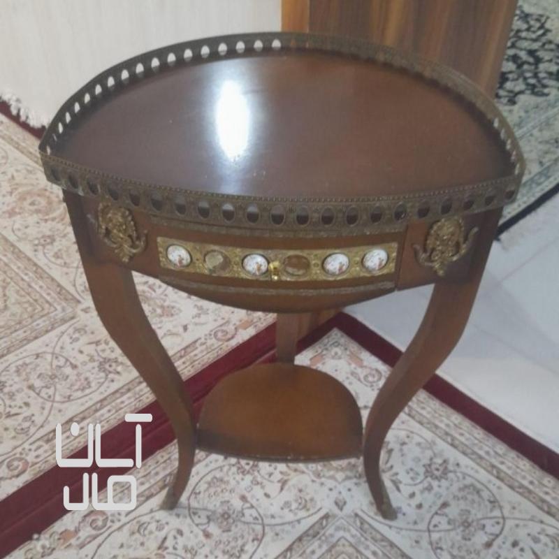 میز تلفن چوبی