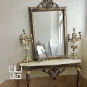 َشمعدان وآینه کنسول  برنز