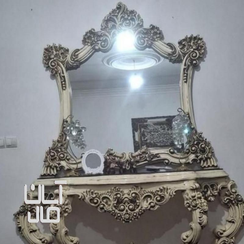 آینه کنسول چوبی