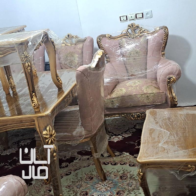 مبلمان ۹ نفره مدل رامتین با میز ناهار خوری ۴ نفره سِت کاملا نو و استفاده نشده