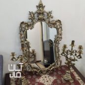 اینه شمعدان برنز