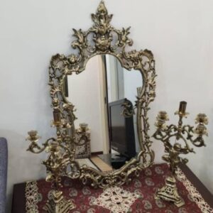 اینه شمعدان برنز