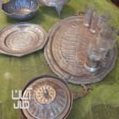 سرویس چایخوری قدمت دار طرح هخامنشی روکش نقره