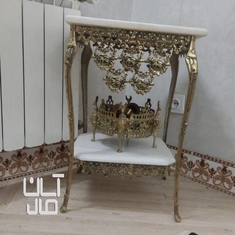 میز تلفن برنز