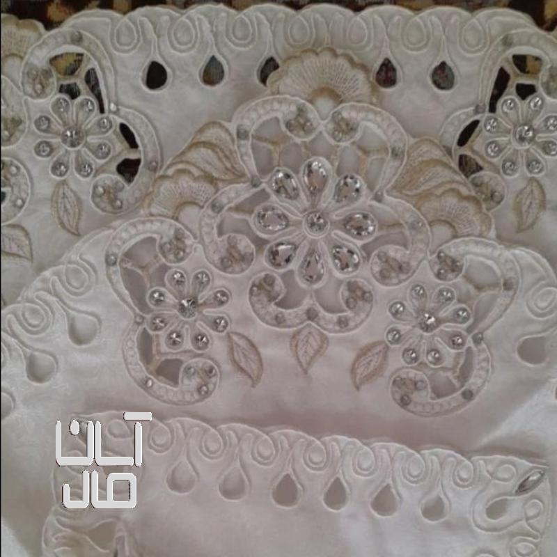 سجاده عروس ۴ تیکه نگین دار