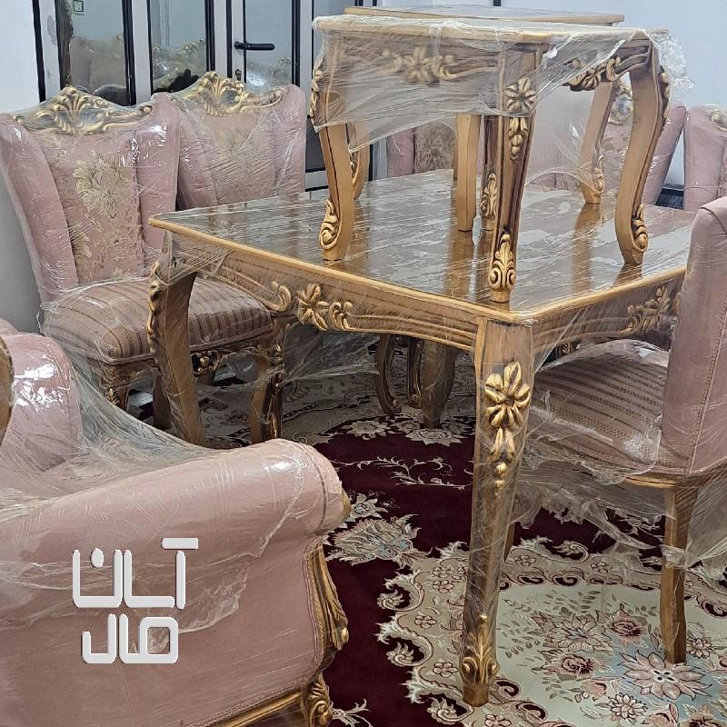 مبلمان مدل رامتین ۹ نفره با میزناهارخوری۴نفره سِت