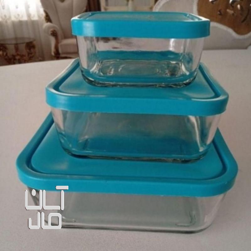 ظروف شیشه ای سه تایی