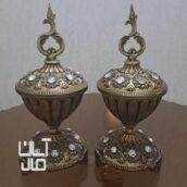 دوعدد قندان برنز