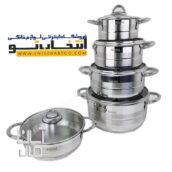 سرویس قابلمه ده پارچه استیل نیچی مدل NST_10