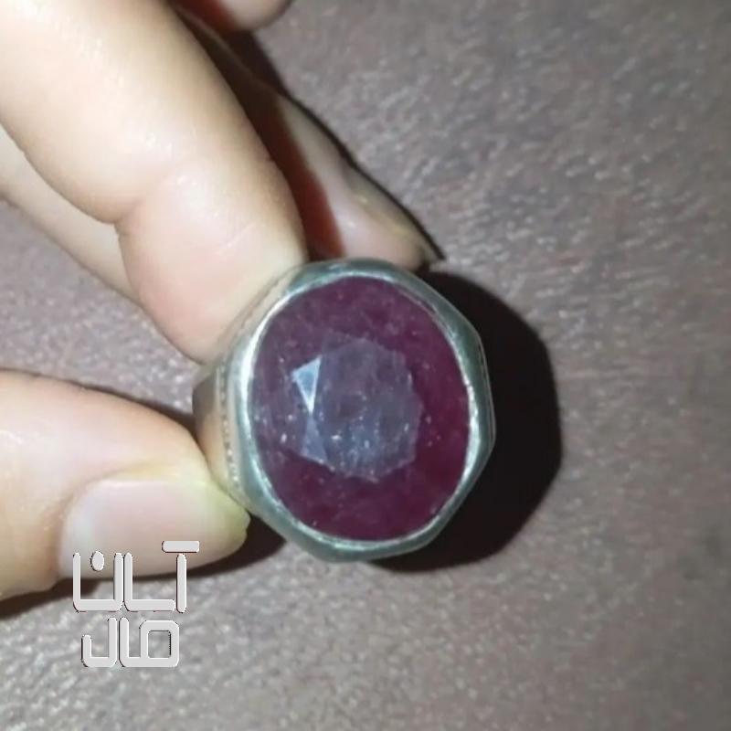 انگشتر یاقوت نقره