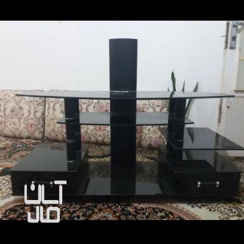 میز تلویزیون شیشه ای
