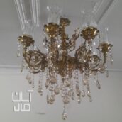 لوستر برنز کریستالی ۸شاخه