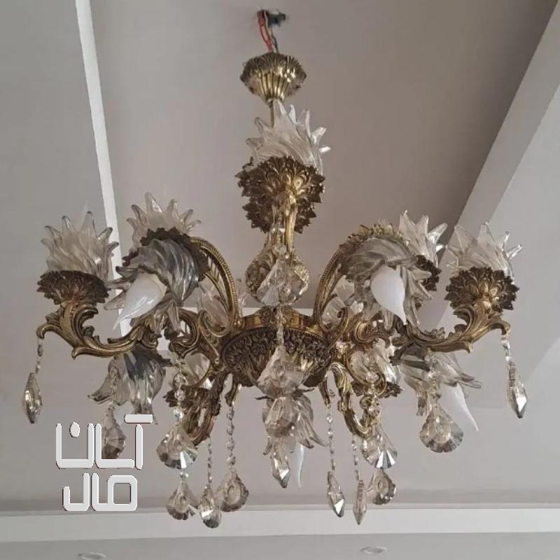 لوستر کریستالی برنز