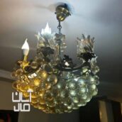 لوستر کریستالی گوی وبرنج