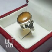 انگشتر عقیق زردپرتقالی یمن