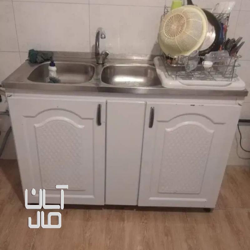 کابینت فلزی با سینگ ظرفشویی