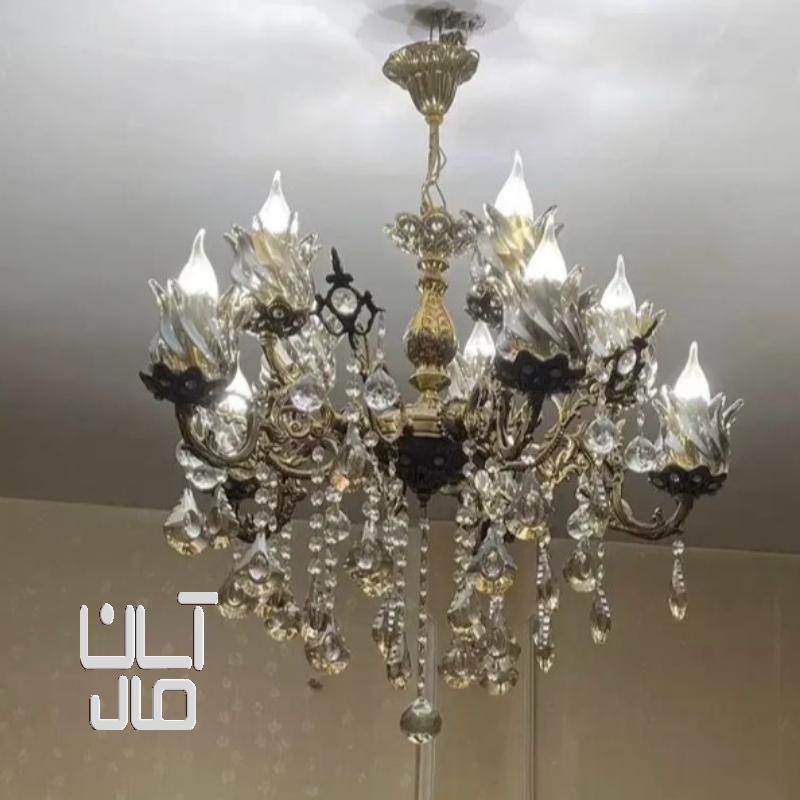 لوستر کریستالی برنز