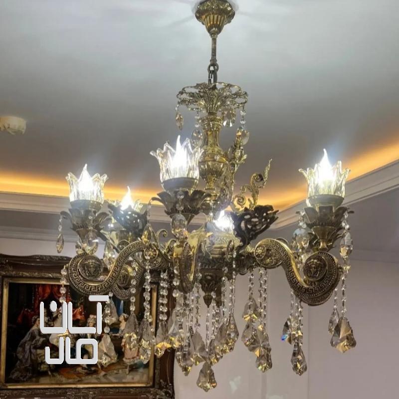 لوستر کریستالی برنز