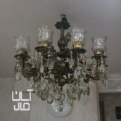 لوستر برنجی ۱۵ شاخه