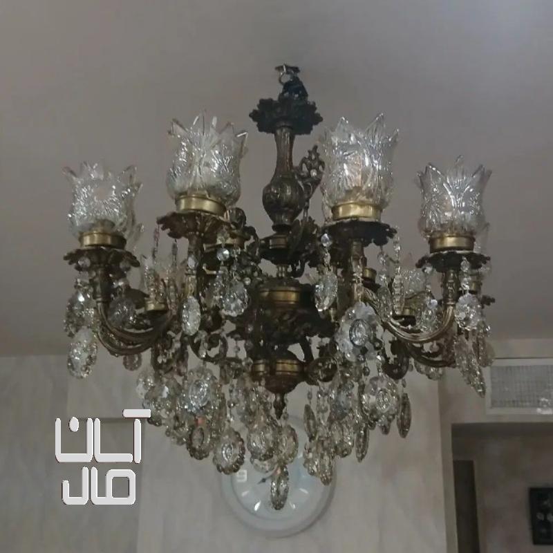 لوستر برنجی ۱۵ شاخه