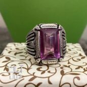 انگشتر نقره یاقوت