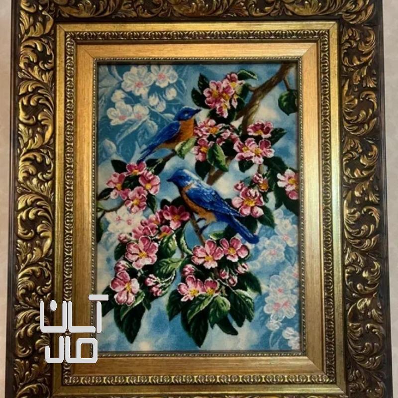 تابلو فرش چله ابریشم