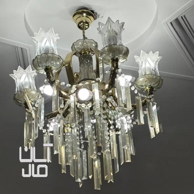 لوستر کریستالی برنز