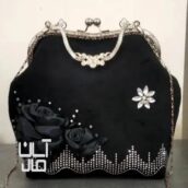 کیف مخمل مجلسی دستدوز