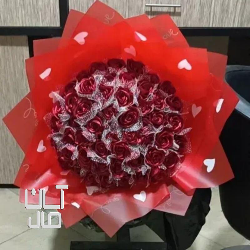 دسته گل روبانی