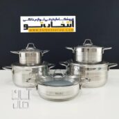 سرویس قابلمه استیل ده پارچه نیچی درب Tمدل S10L