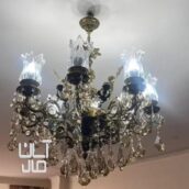 لوستر کریستالی برنز