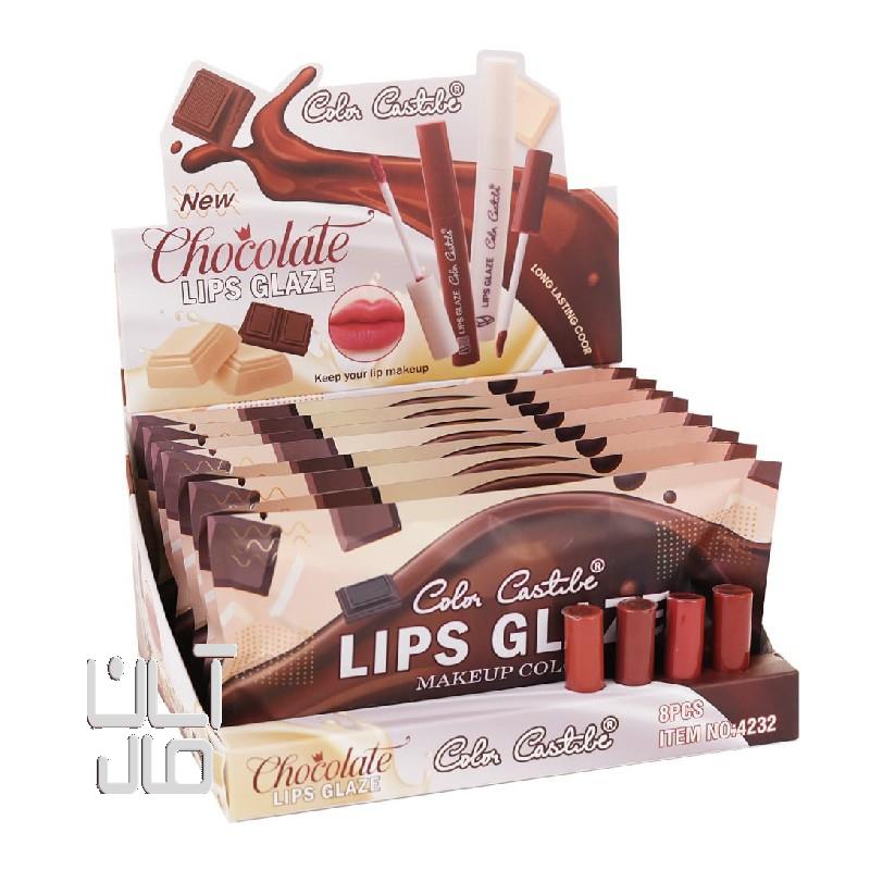 پک رژلب مایع 4عددی مدل شکلاتی برند (COLOUR COSTELE)