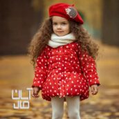 کاپشن  وارداتی کلاهدار  دخترانه  کیفیت عالی  پارچه شمعی از 1سال تا 4سال