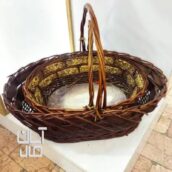 سبد چوبی حصیری
