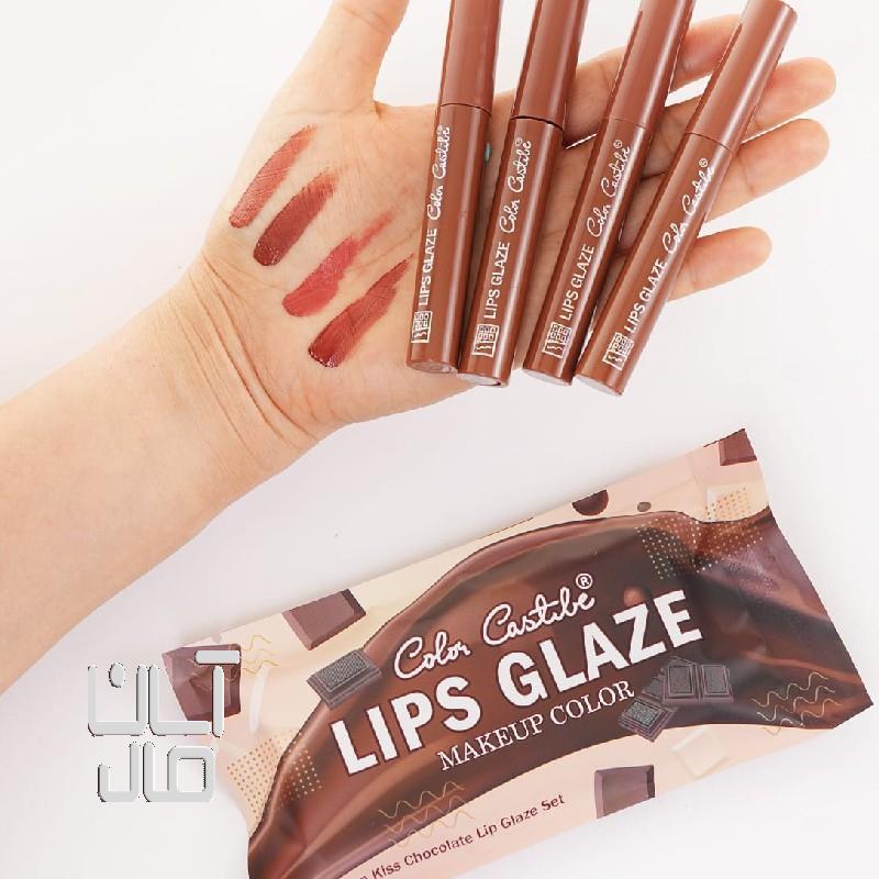 پک رژلب مایع 4عددی مدل شکلاتی برند (COLOUR COSTELE)