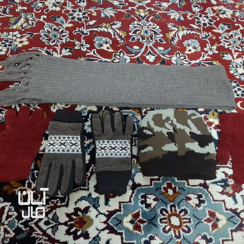 شال دستکش کلاه مردانه نو تمیز