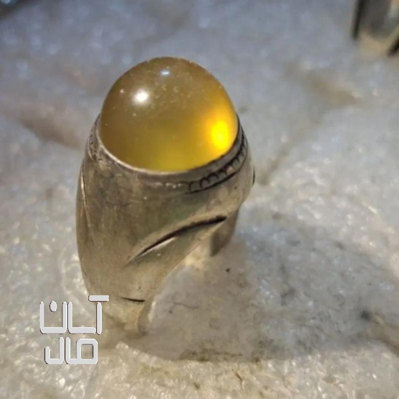 انگشتر عقیق زرد یمن