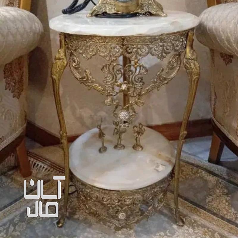 میز تلفن برنز