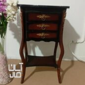 میز تلفن چوبی