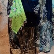 لباس محلی مخمل خارجی سنگ دوزی کاردست